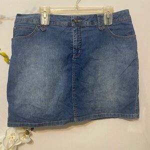 St. John's Bay Denim Blue Mini Skort